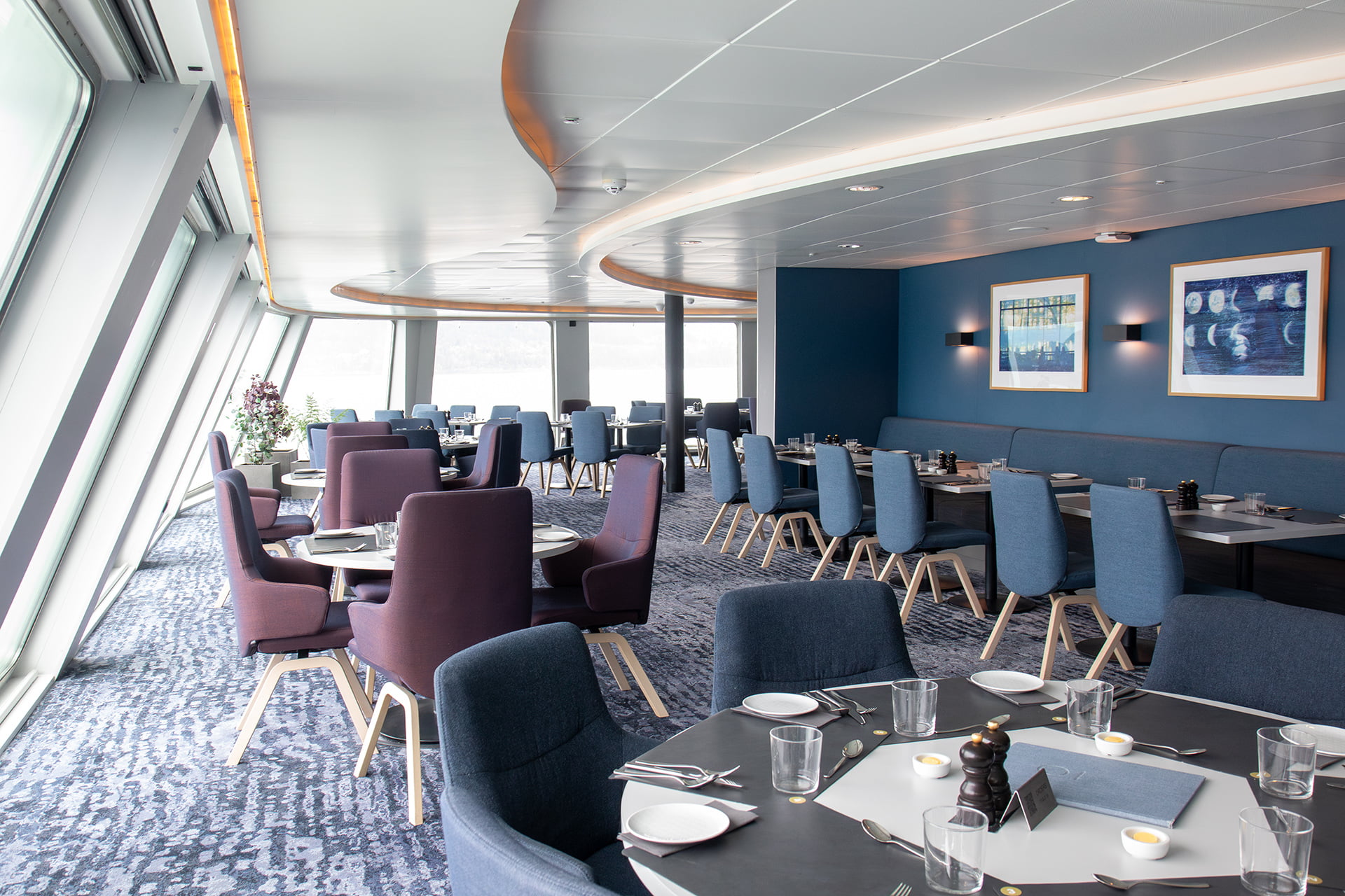 Stressless Mint dining chairs on board Havila Polaris